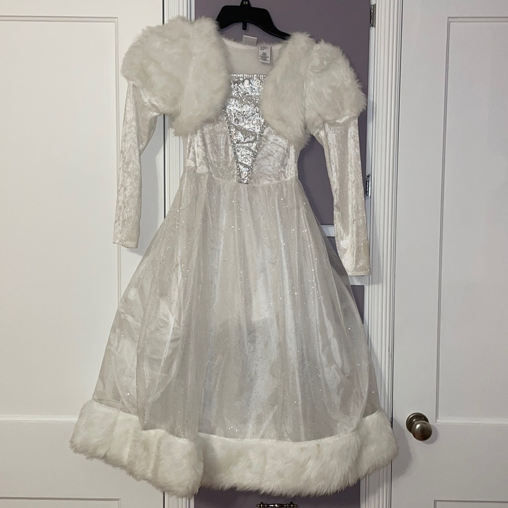 Gillian’s Closet girls 10-12 winter dress with hoop